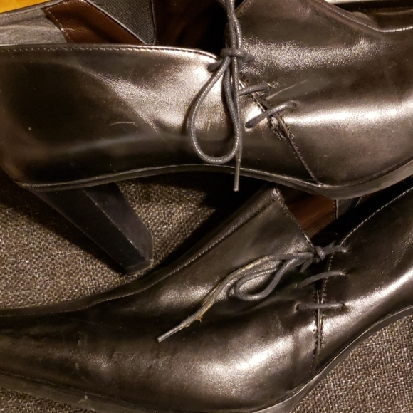 HYPE Leather Ankle Lace Up Boots Upper SZ 10B - Picture 7 of 8